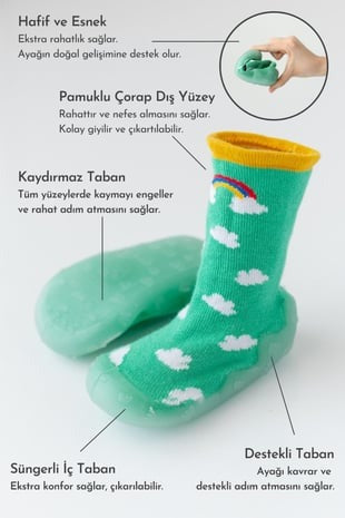 Patol Aslanlı Kaydırmaz Taban Çorap Panduf