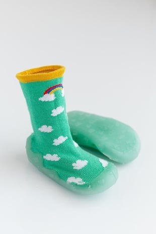 Patol Gökkuşağı Kaydırmaz Taban Çorap Panduf